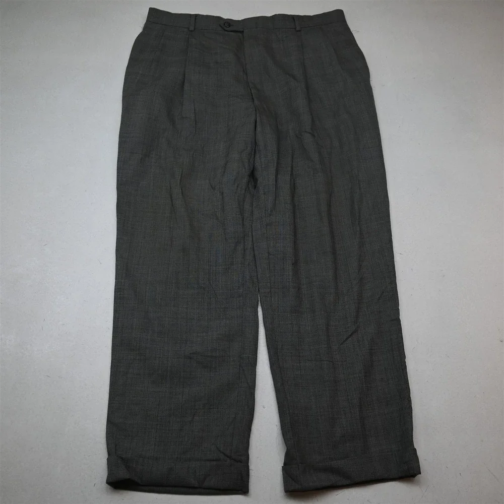 Austin Reed 44R 36x30 Gray Glenn Check Wool Mens Jacket Pants Suit